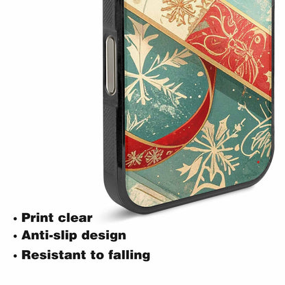 iPhone 16 Pro Case — Christmas Wrapping Paper Pattern Art Wallpaper, Custom Designed Case Cover