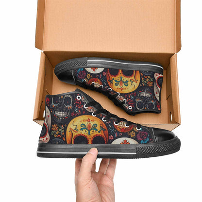 MEN'S Skull High Top Canvas Dreamcore Custom Sneakers