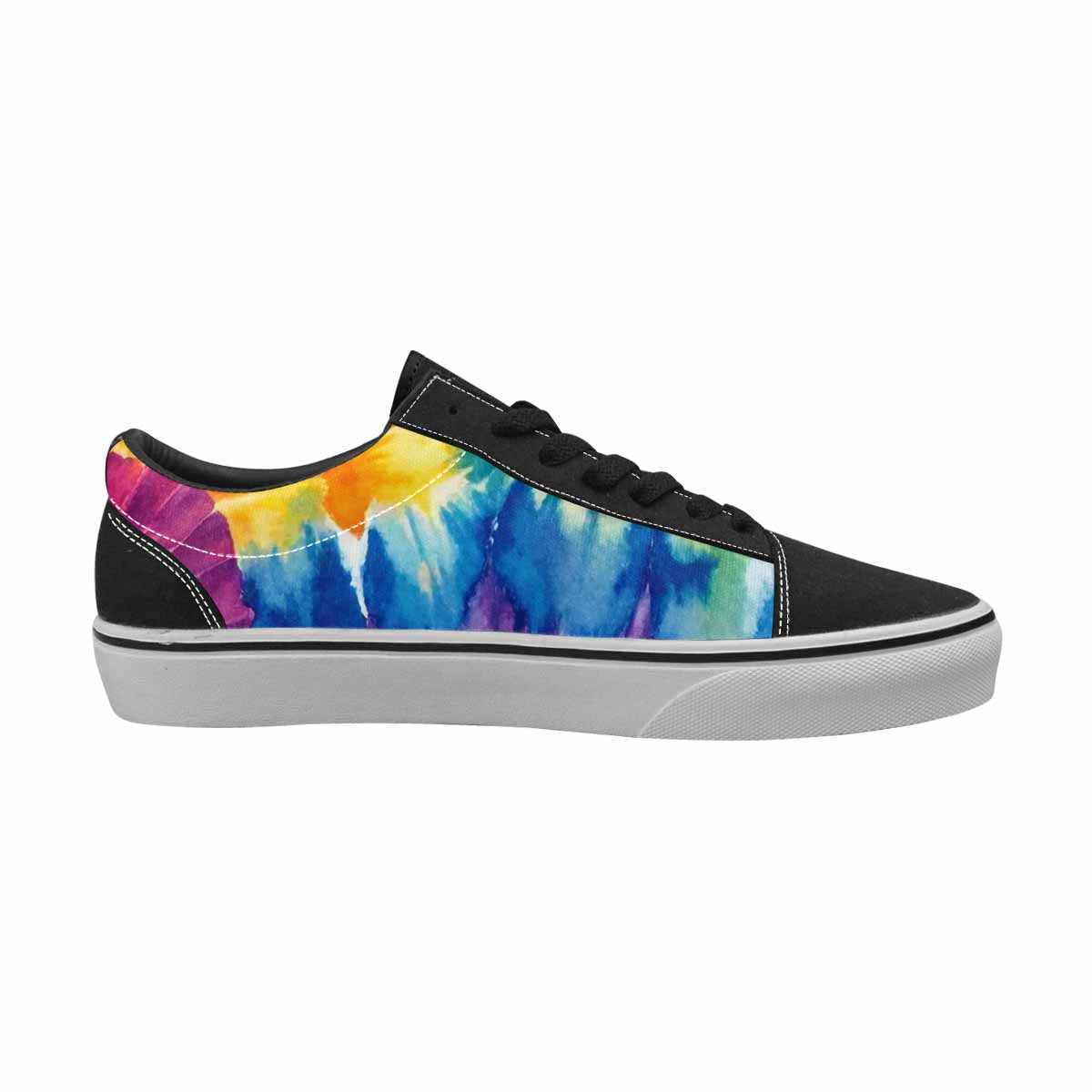 MEN'S Tie Dye Swirl Canvas Lace-Up Vibrant Chaos Sneakers