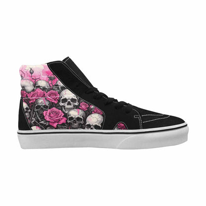 MEN'S Skull Roses High Top Canvas Y2K Custom Shoes