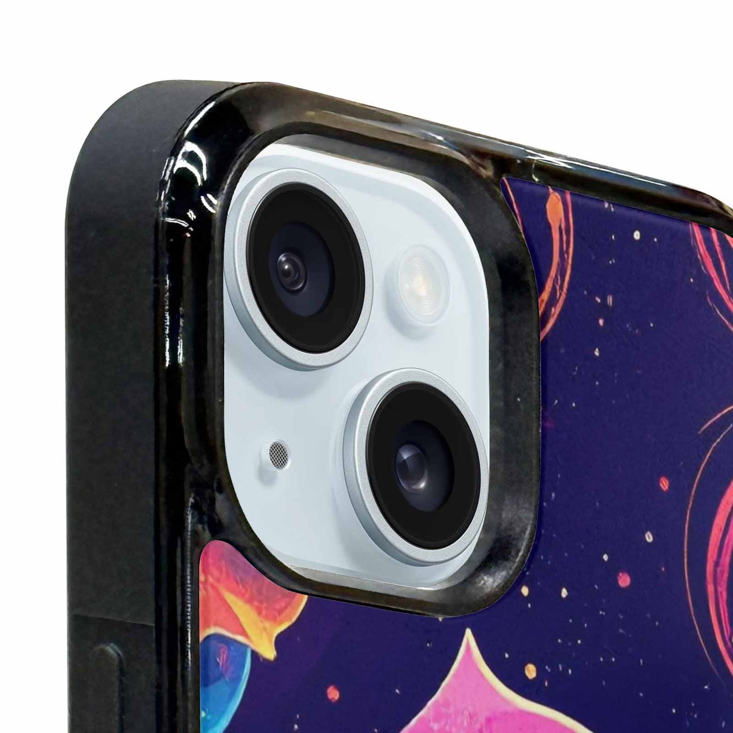 iPhone 15 Plus Case — Rose Galaxy Art Seamless Pattern Vibrant, Custom Printed Phone Case