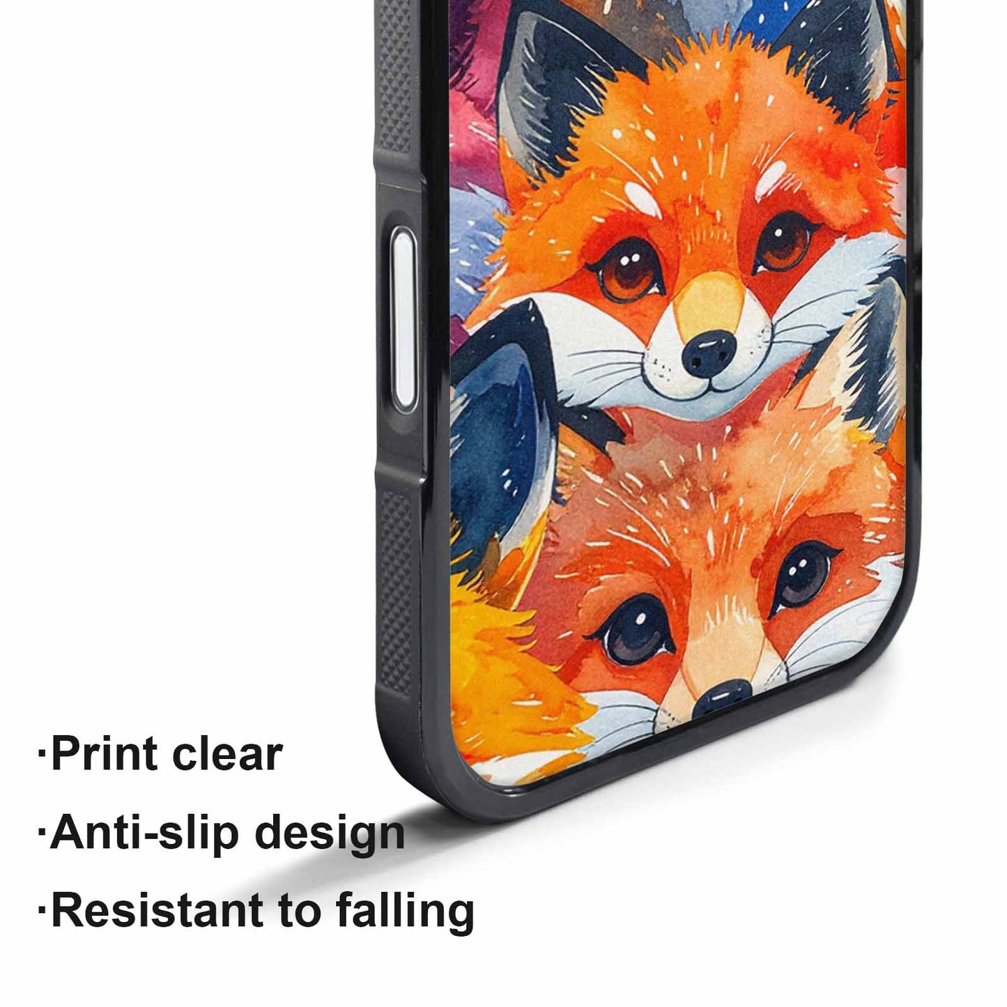 iPhone 17 Air Case — Watercolor Kawaii Fox Faces Watercolor Abstract, Custom Printed Phone Case