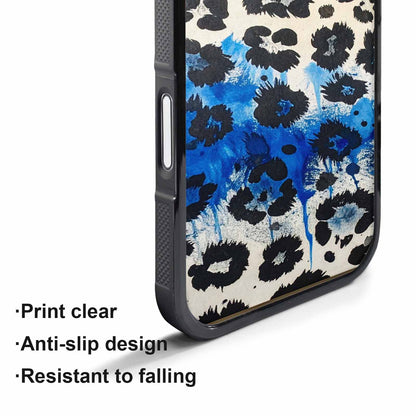 iPhone 17 Pro Case — Animal Print Black Blue Ink Animal, Personalized Phone Case