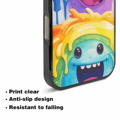 iPhone 16 Pro Max Case — Rainbow Sherbet Monster, Custom Made Phone Cover