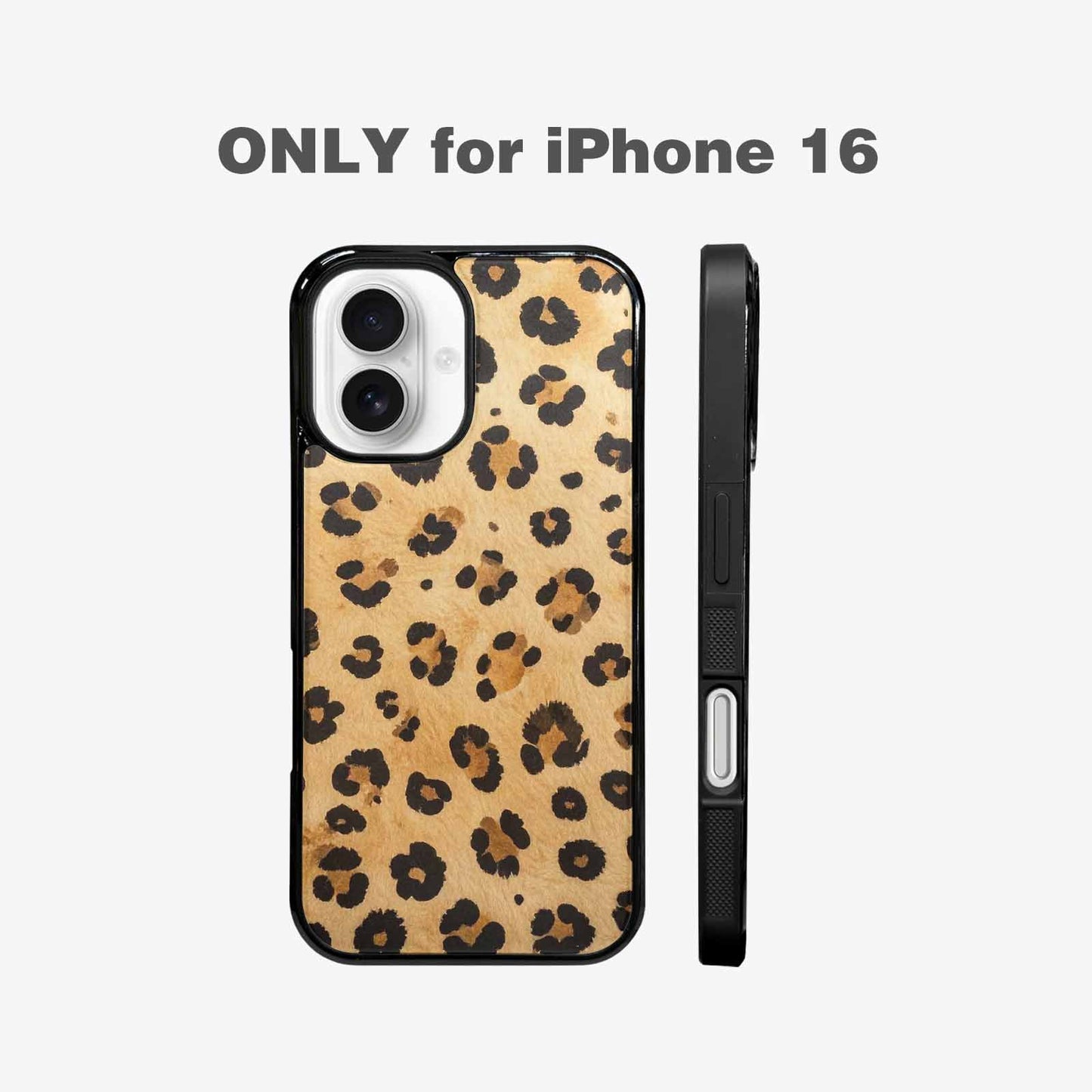 iPhone 16 Case — Cheetah Print Sandy Tan Base With, Custom Print Case Cover