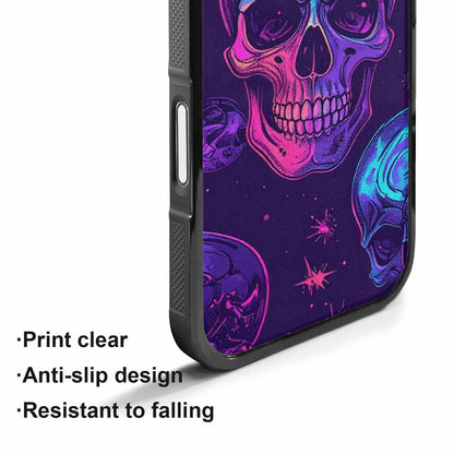 iPhone 17 Case — Galaxy Skulls Art Seamless Gothic Skulls, Custom Art Phone Cover