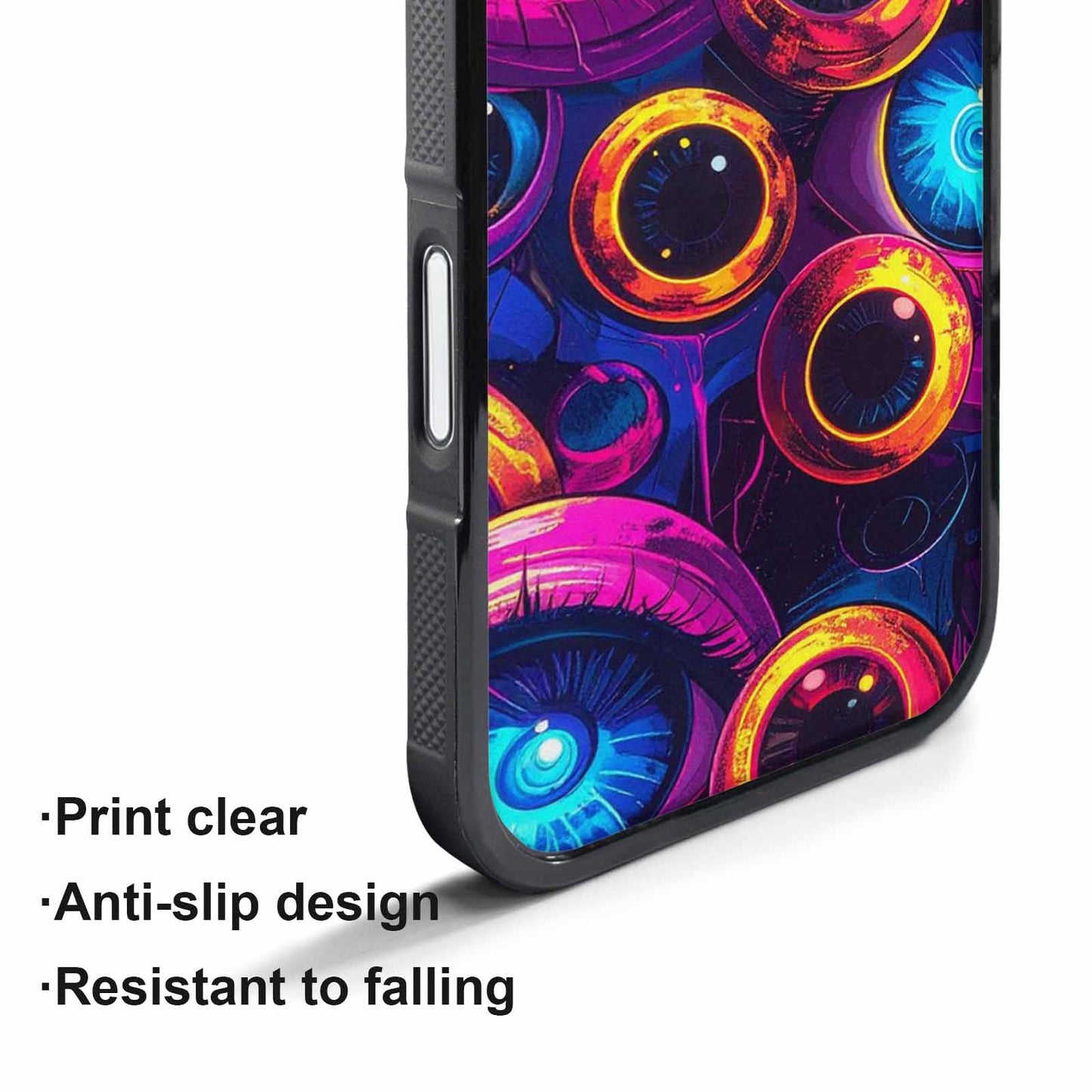 iPhone 17 Pro Case — Seamless Tileable Pattern Of Overlapping Cartoon, Custom Printed Phone Case