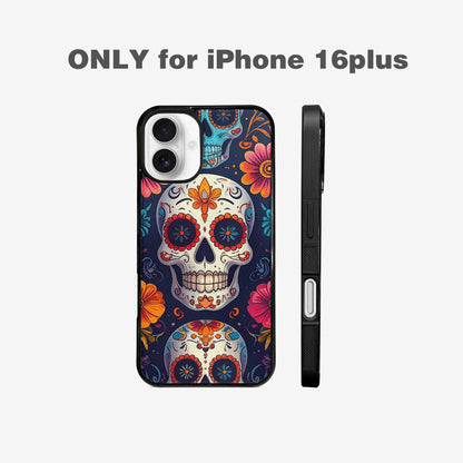 iPhone 16 Plus Case — Day Of Dead Sugar Skull Custom, Customized Protective Case
