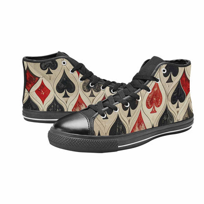 MEN'S Playing Card Suit High Top Canvas Y2K Sneakers