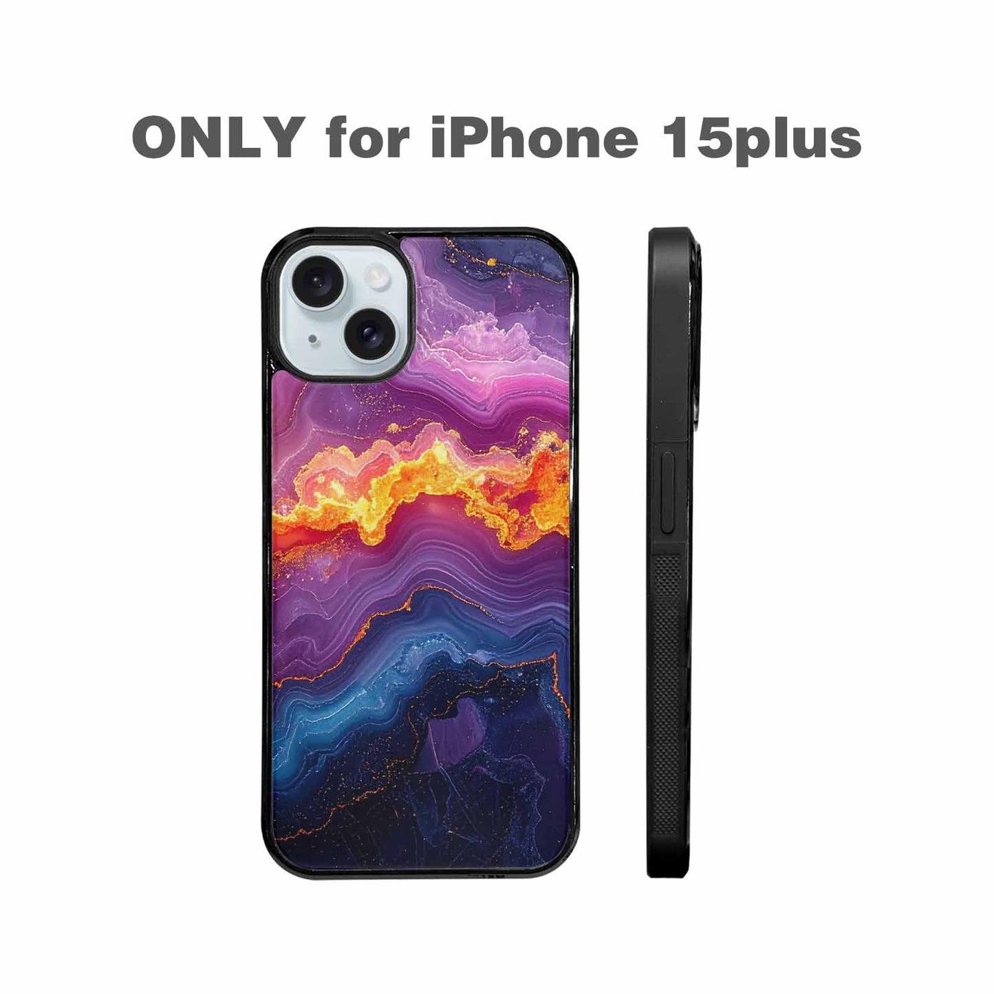 iPhone 15 Plus Case — Psychedelic Marble Tessellation, Custom Made Phone Cover