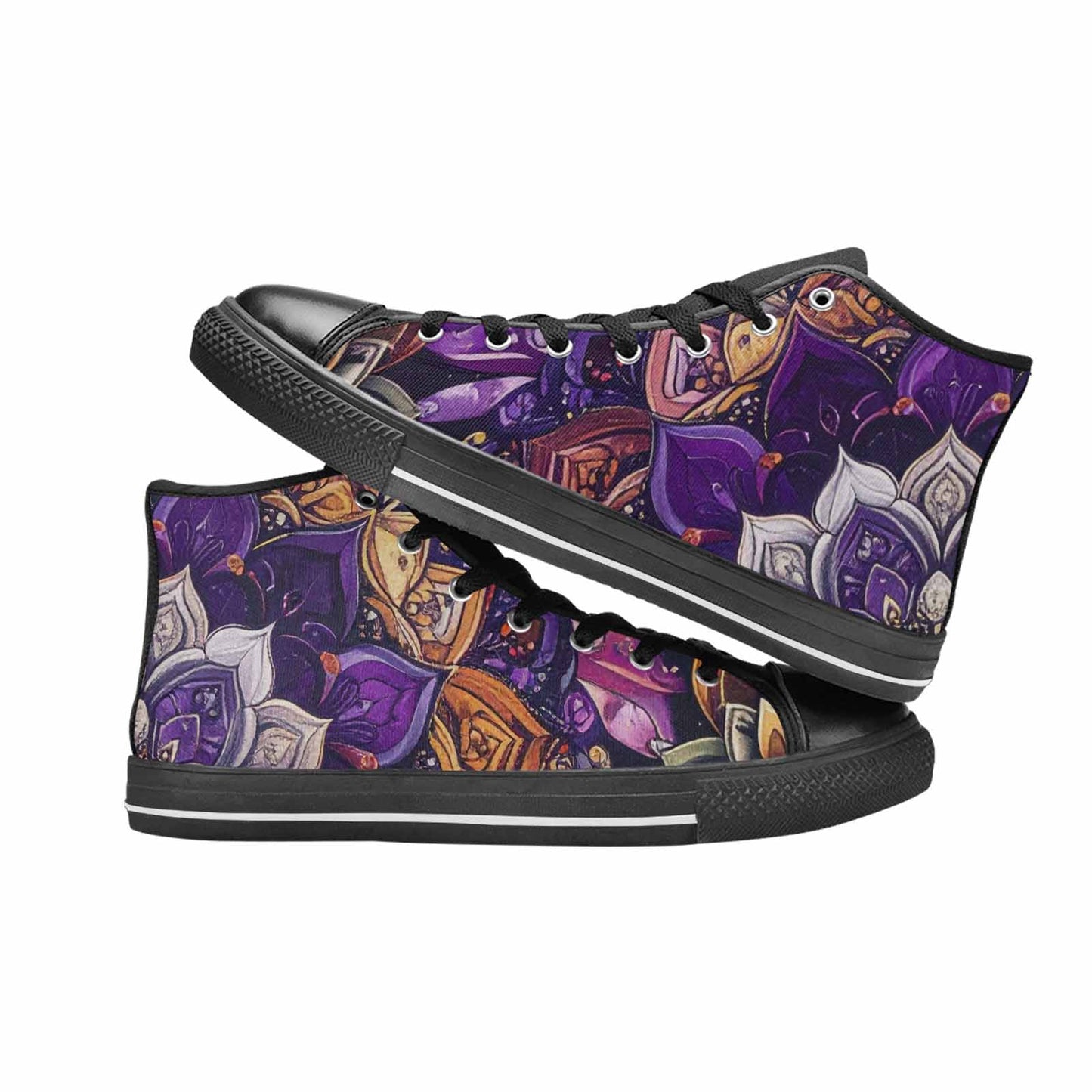 WOMEN'S Mandala High Top Canvas Wallpaper Art Shoes