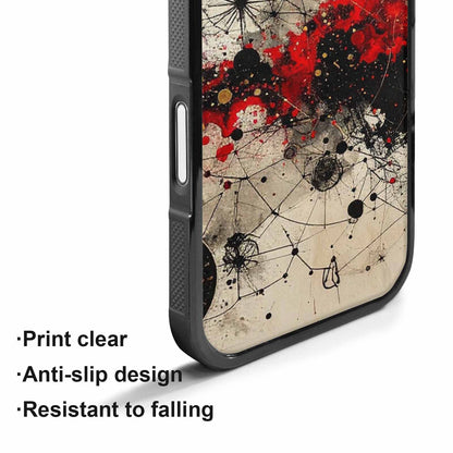 iPhone 17 Case — Black &amp; Red Ink Original Art, Custom Designed Case Cover