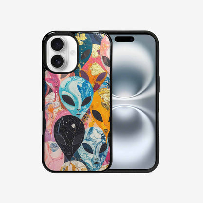 iPhone 16 Case — Aliens Marblealiens Pattern Doe, Custom Phone Case