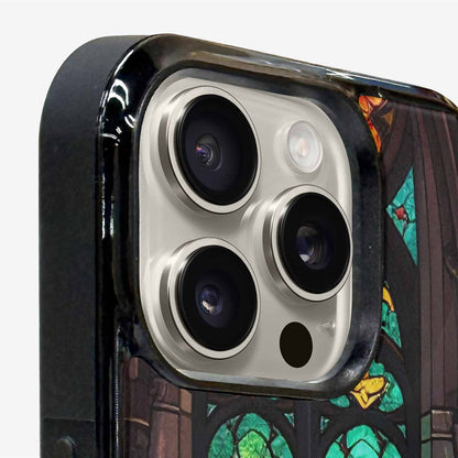 iPhone 15 Pro Max Case — Stained Glass Cathedral Custom, Custom Art Phone Cover