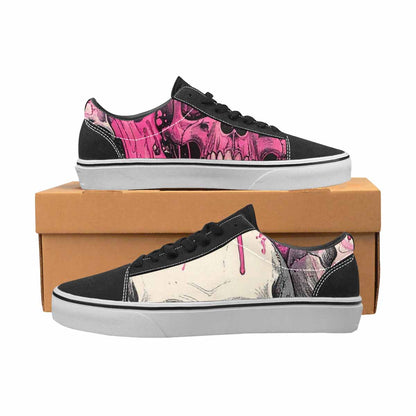 WOMEN'S Rainbow From Skull S Lace-Up Canvas Neon Fantasy Shoes
