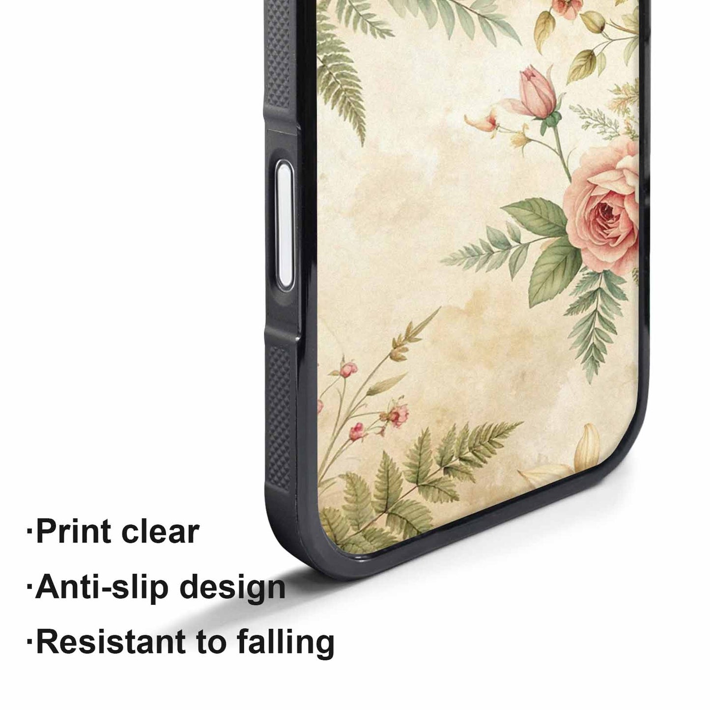 iPhone 17 Pro Case — Vintage Botanical Art Pattern Floral, Custom Designed Case Cover