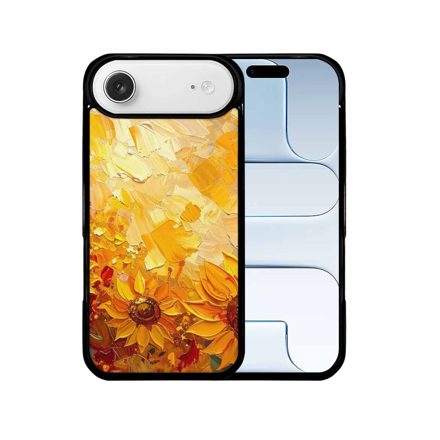 iPhone 17 Air Case — Impressionist Sunflower Brushstroke Pattern Hundreds Floral, Custom Made Phone Cover