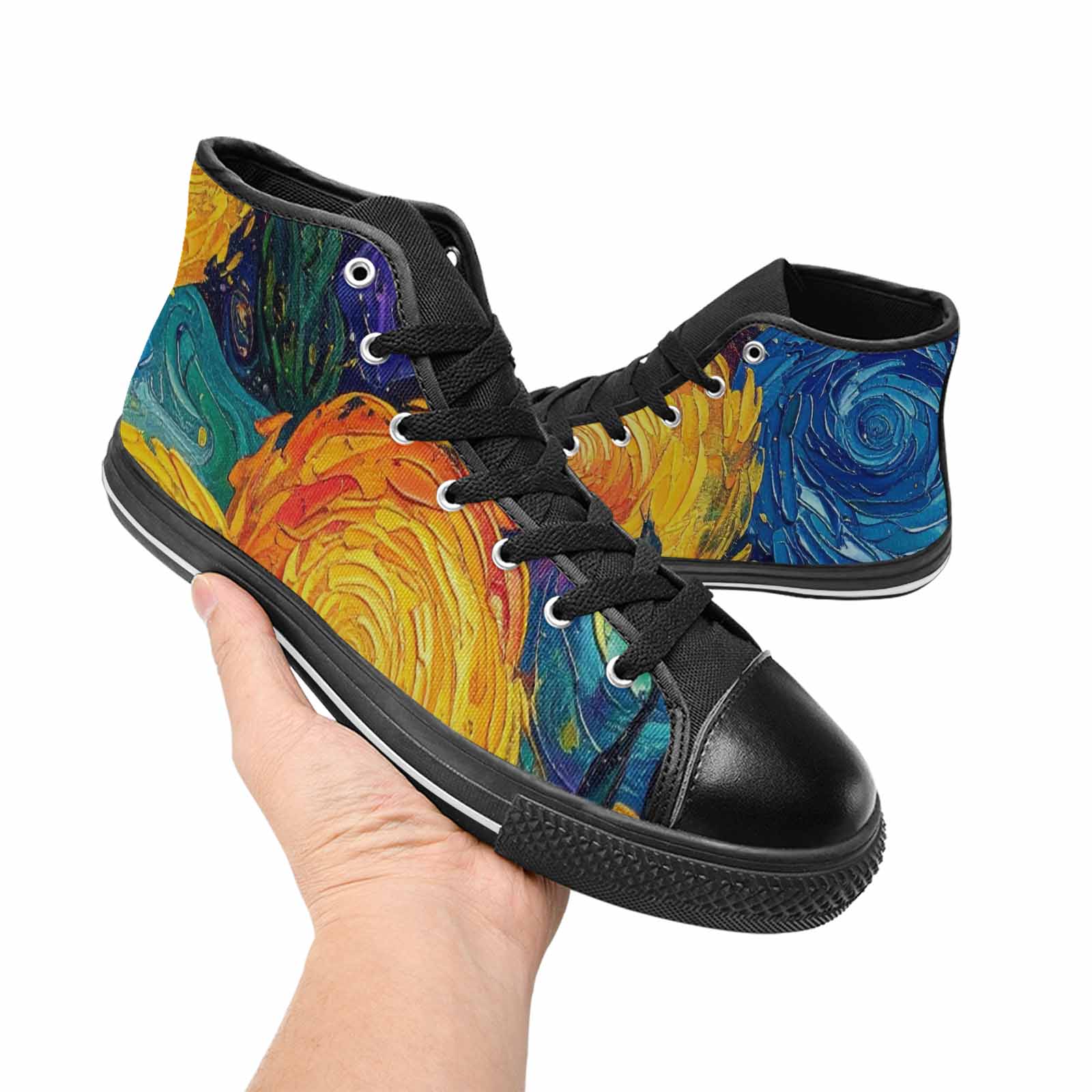 WOMEN'S Blend All Versions High Top Canvas Grunge Sneakers