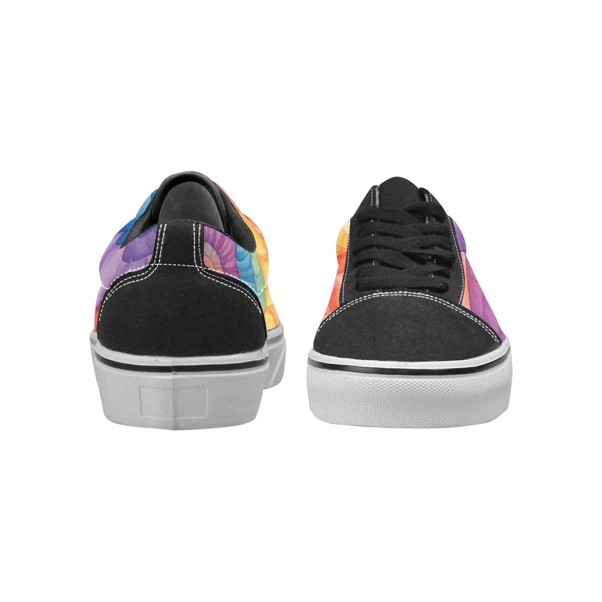 WOMEN'S Tie Dye Swirls Tie Lace-Up Canvas Melting Art Custom Sneakers
