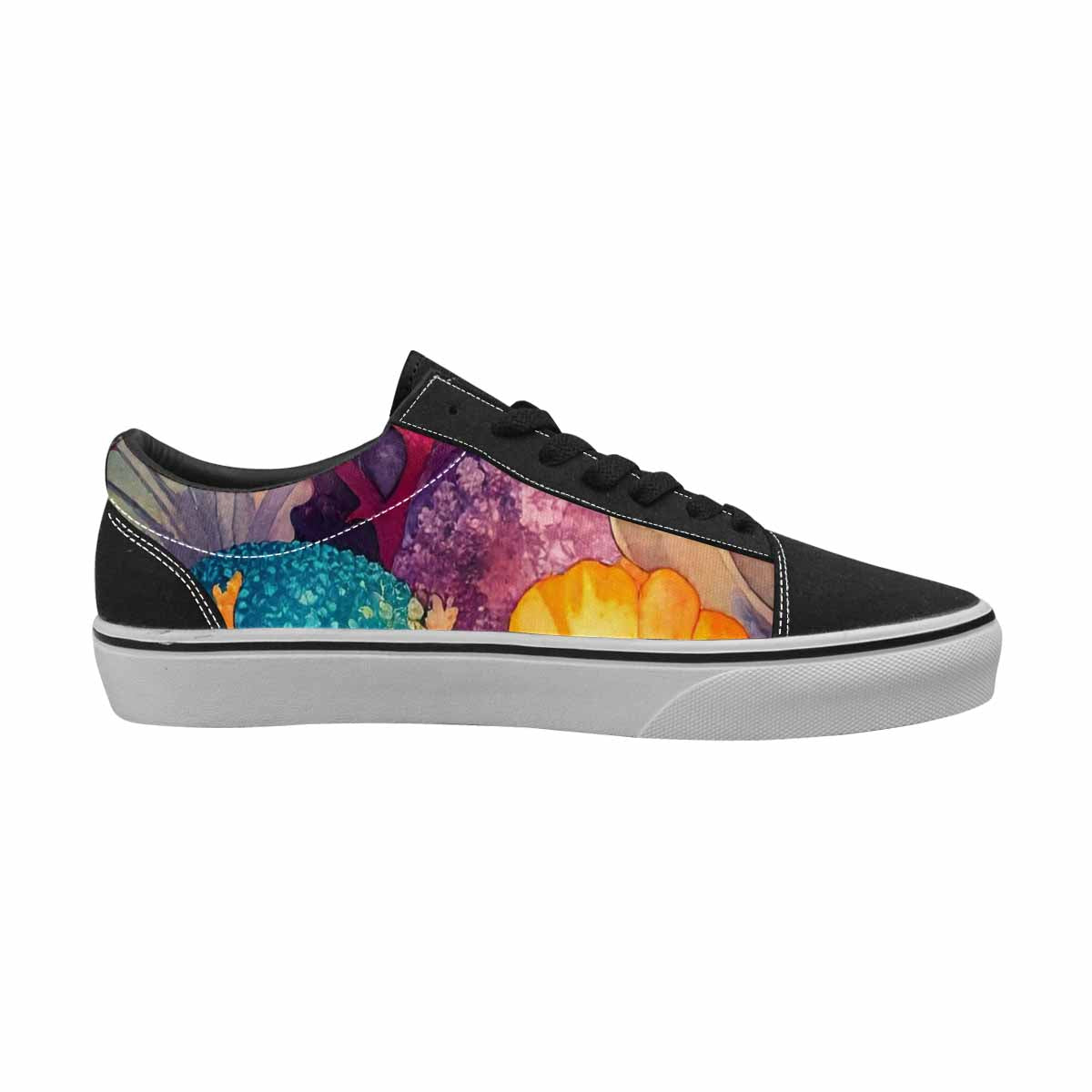 MEN'S Fish Scale Coral Canvas Lace-Up Wallpaper Art Sneakers