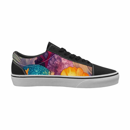 MEN'S Fish Scale Coral Canvas Lace-Up Wallpaper Art Sneakers