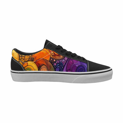 WOMEN'S Tie Lace-Up Canvas Melting Art Custom Sneakers