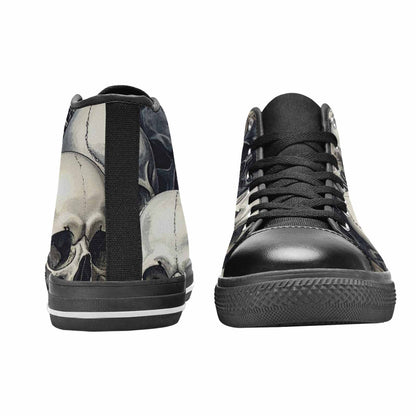 MEN'S Skulls - Classic High Top Canvas Cottagecore Custom Shoes