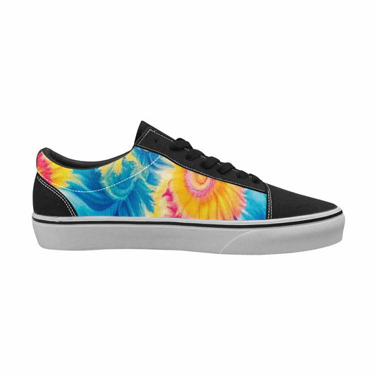 WOMEN'S Tie Dye Swirl Canvas Lace-Up Dreamcore Custom Sneakers