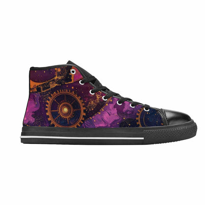 MEN'S Steampunk Galaxy High Top Canvas Grunge Custom Shoes