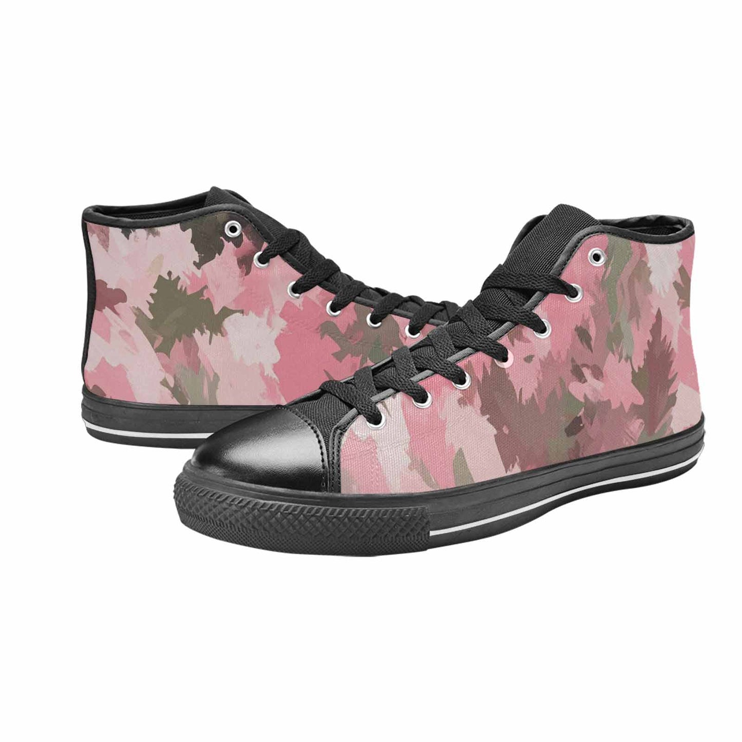 WOMEN'S Military Camouflage Blotch High Top Canvas Aesthetic Custom Sneakers