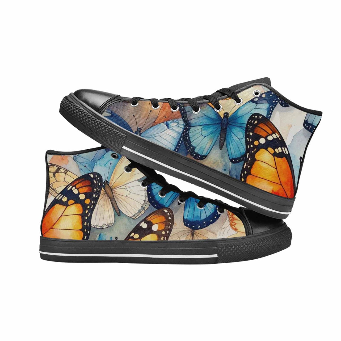 MEN'S Butterfly Wing High Top Canvas Aesthetic Custom Shoes