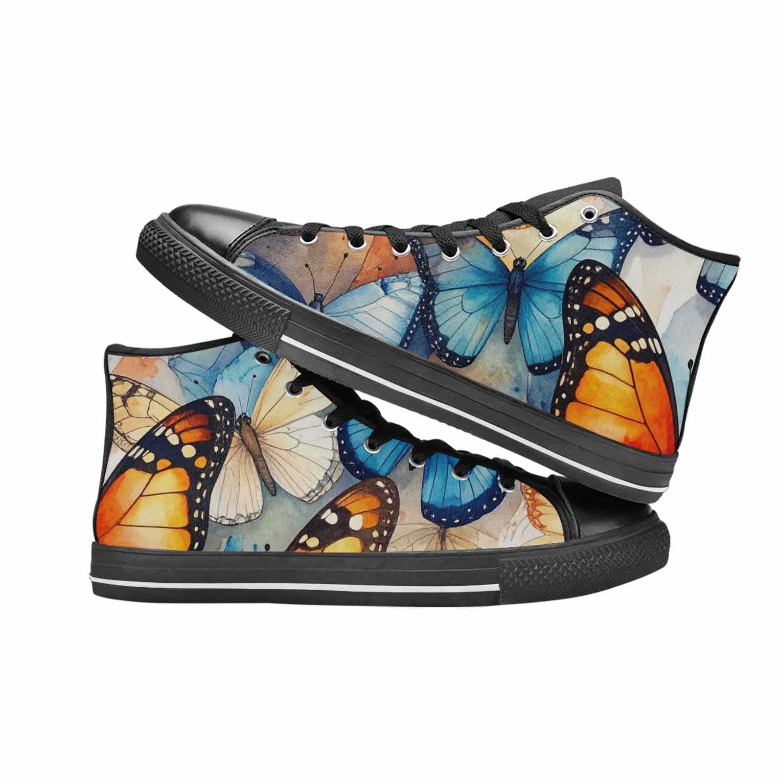 MEN'S Butterfly Wing High Top Canvas Aesthetic Custom Shoes