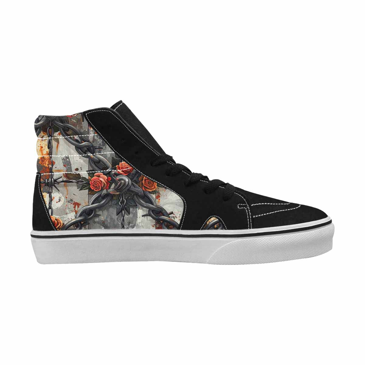 MEN'S Barbed Wire Chain High Top Canvas Neon Fantasy Sneakers