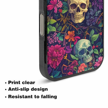 iPhone 16 Pro Max Case — Skulls Botanicalskulls Pattern, Customized Protective Case