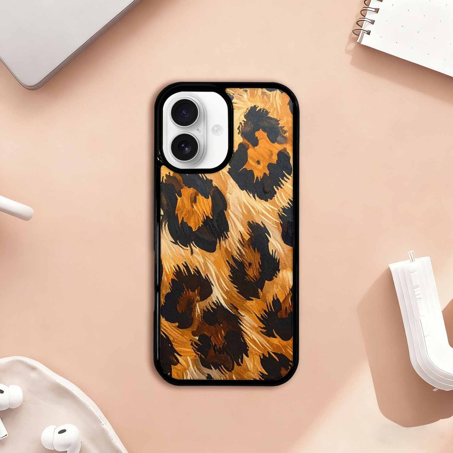 iPhone 17 Case — Leopard Soft Airbrush Gradient Animal Print, Custom Print Case Cover