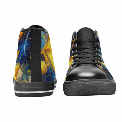 WOMEN'S Lightning Bolt High Top Canvas Cottagecore Shoes