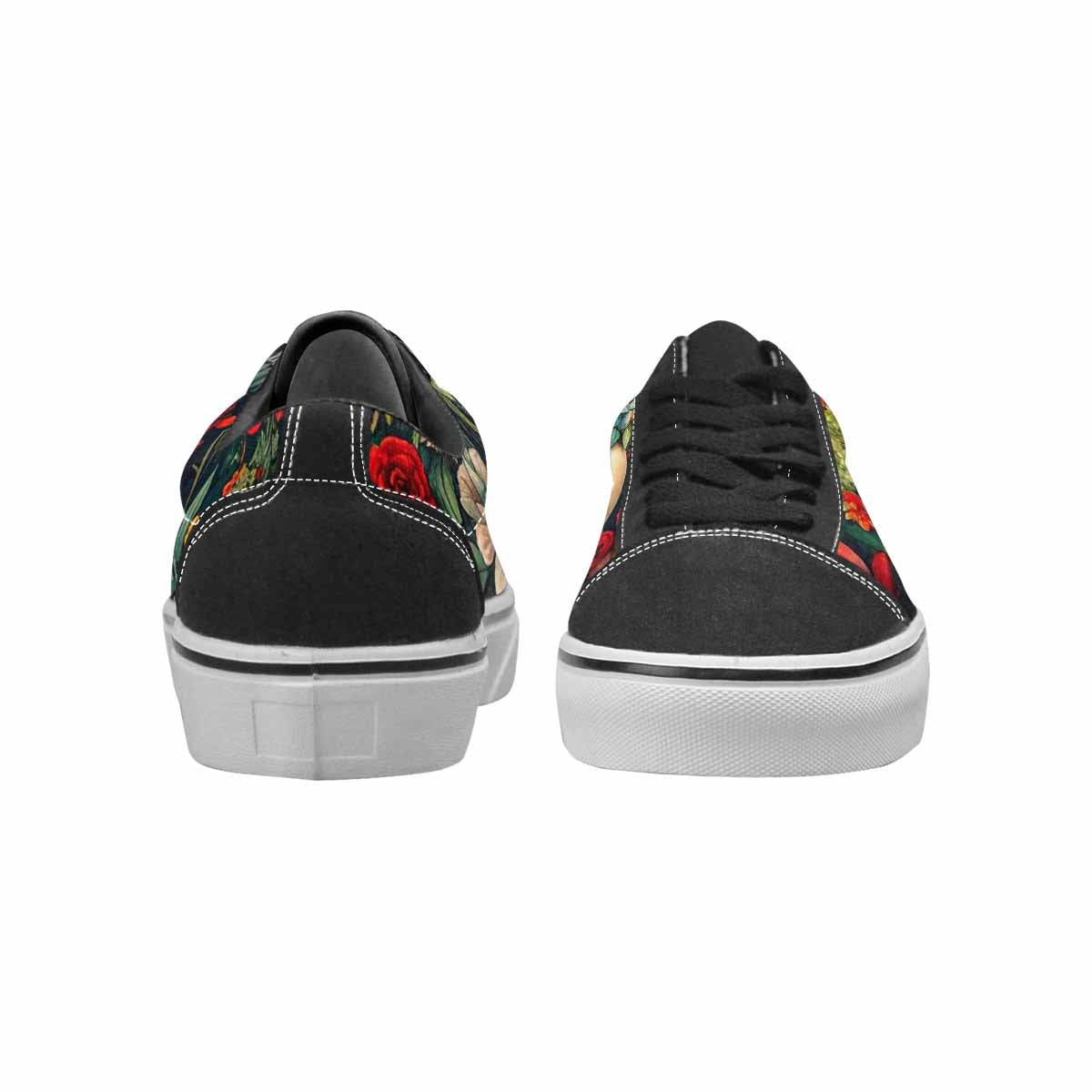 WOMEN'S Skulls  Botanical Skulls Lace-Up Canvas Dreamlike Custom Shoes