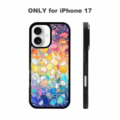 iPhone 17 Case — Holographic Iridescent Shimmer Pattern Original Art, Custom Printed Phone Case