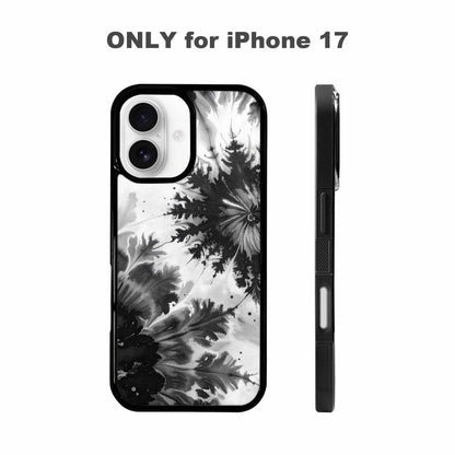 iPhone 17 Case — Tie Dye Acid Wash Black Tie, Custom Phone Case