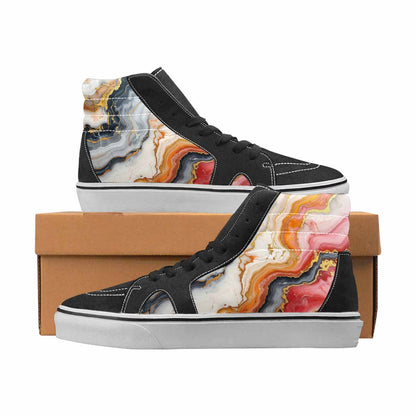 WOMEN'S Marble High Top Canvas Original Design Vivid Limited Edition Sneakers