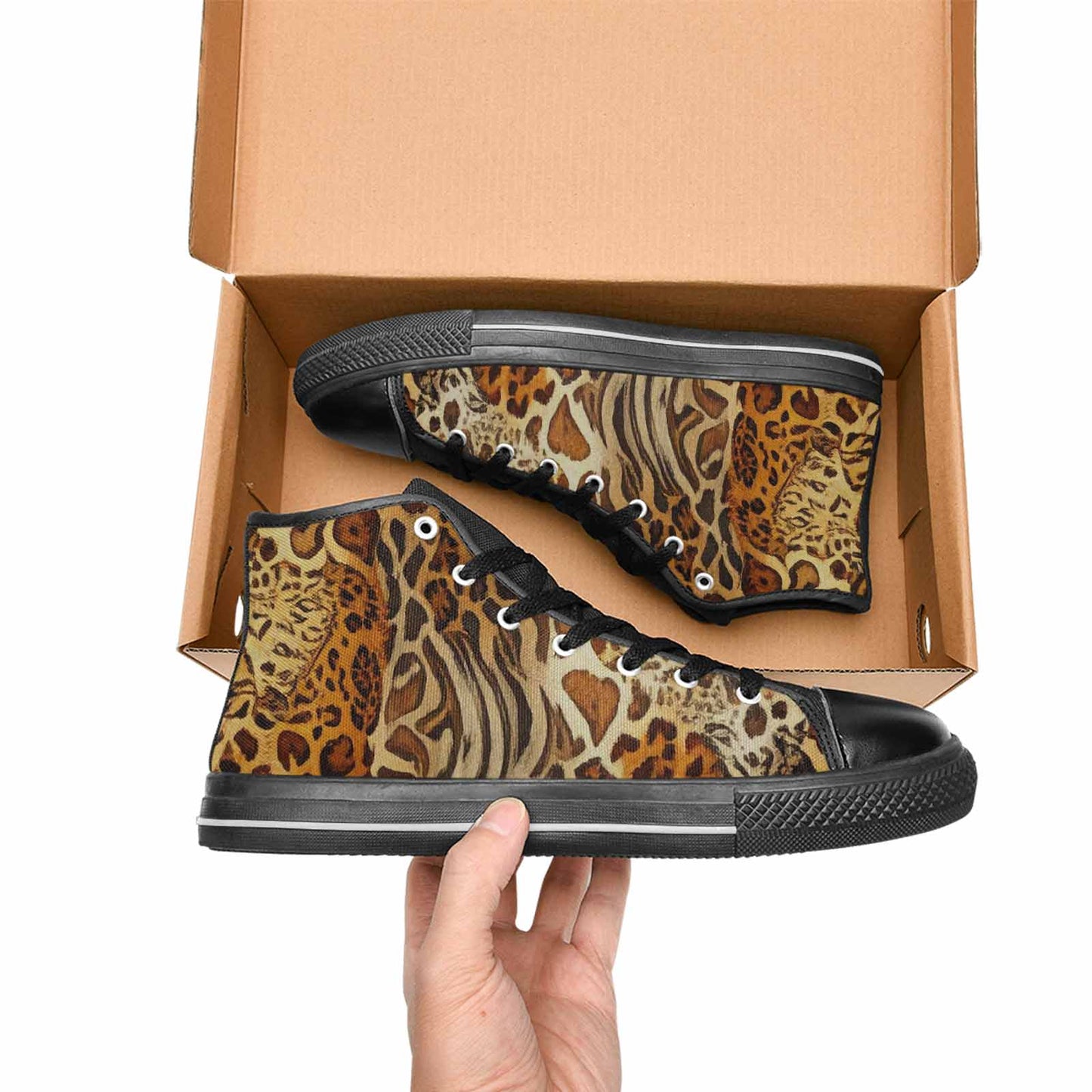 WOMEN'S Animal Print High Top Canvas Dreamcore Custom Shoes