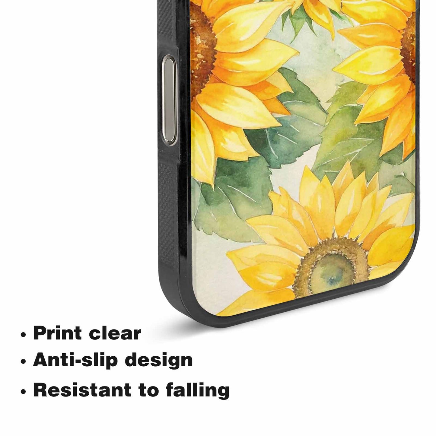 iPhone 16 Pro Case — Sunflowers Watercolor, Custom Designed Case Cover