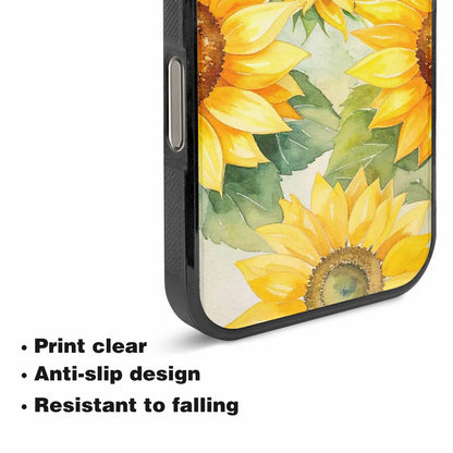 iPhone 16 Pro Case — Sunflowers Watercolor, Custom Designed Case Cover