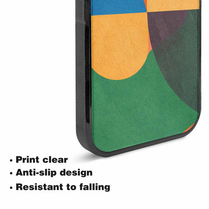 iPhone 15 Plus Case — 1990s Memphis Art Pattern, Custom Print Case Cover