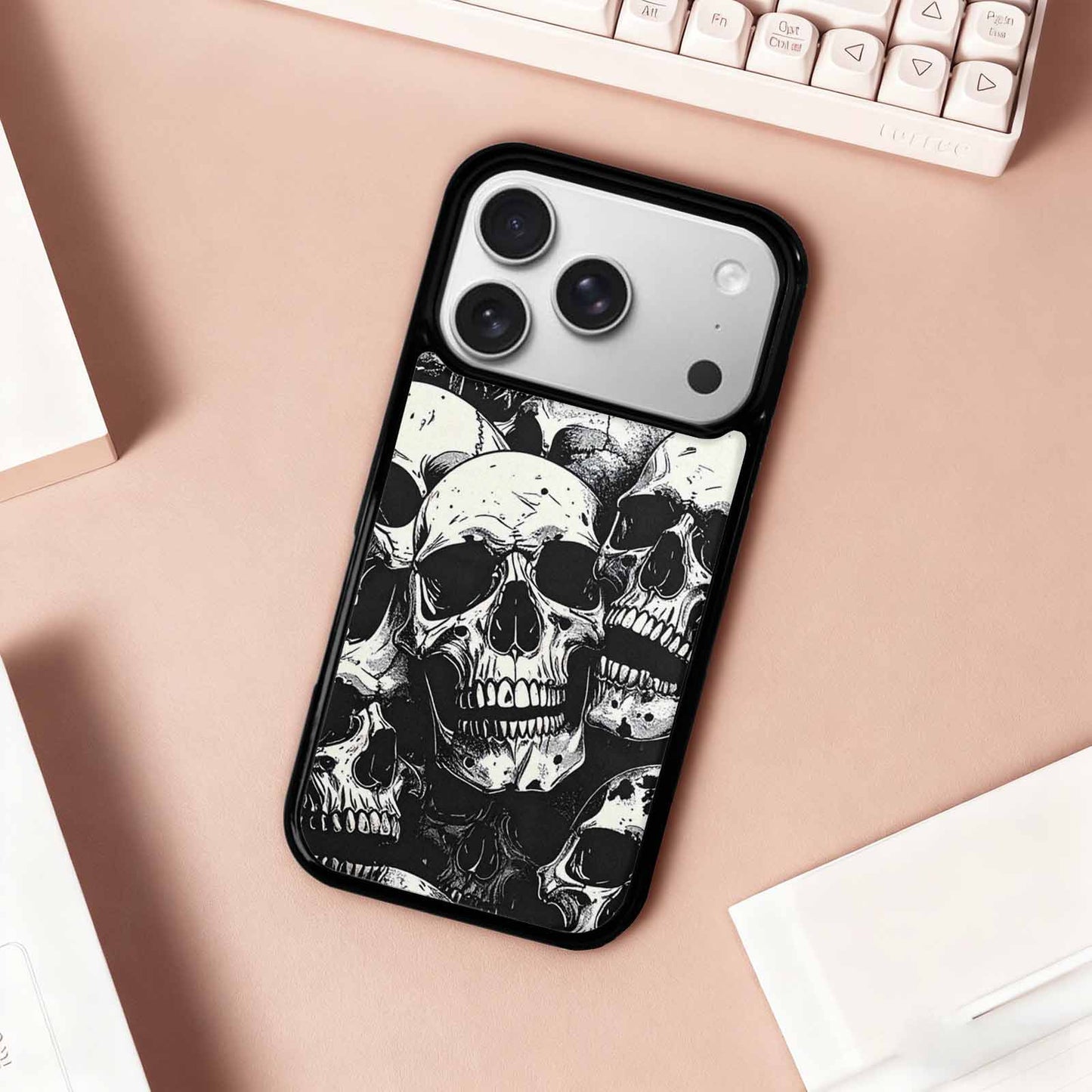 iPhone 17 Pro Case — Skull Dark Art Gothic Print Gothic, Customized Protective Case