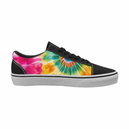 MEN'S Tie Dye Swirl Canvas Lace-Up Wallpaper Art Custom Shoes