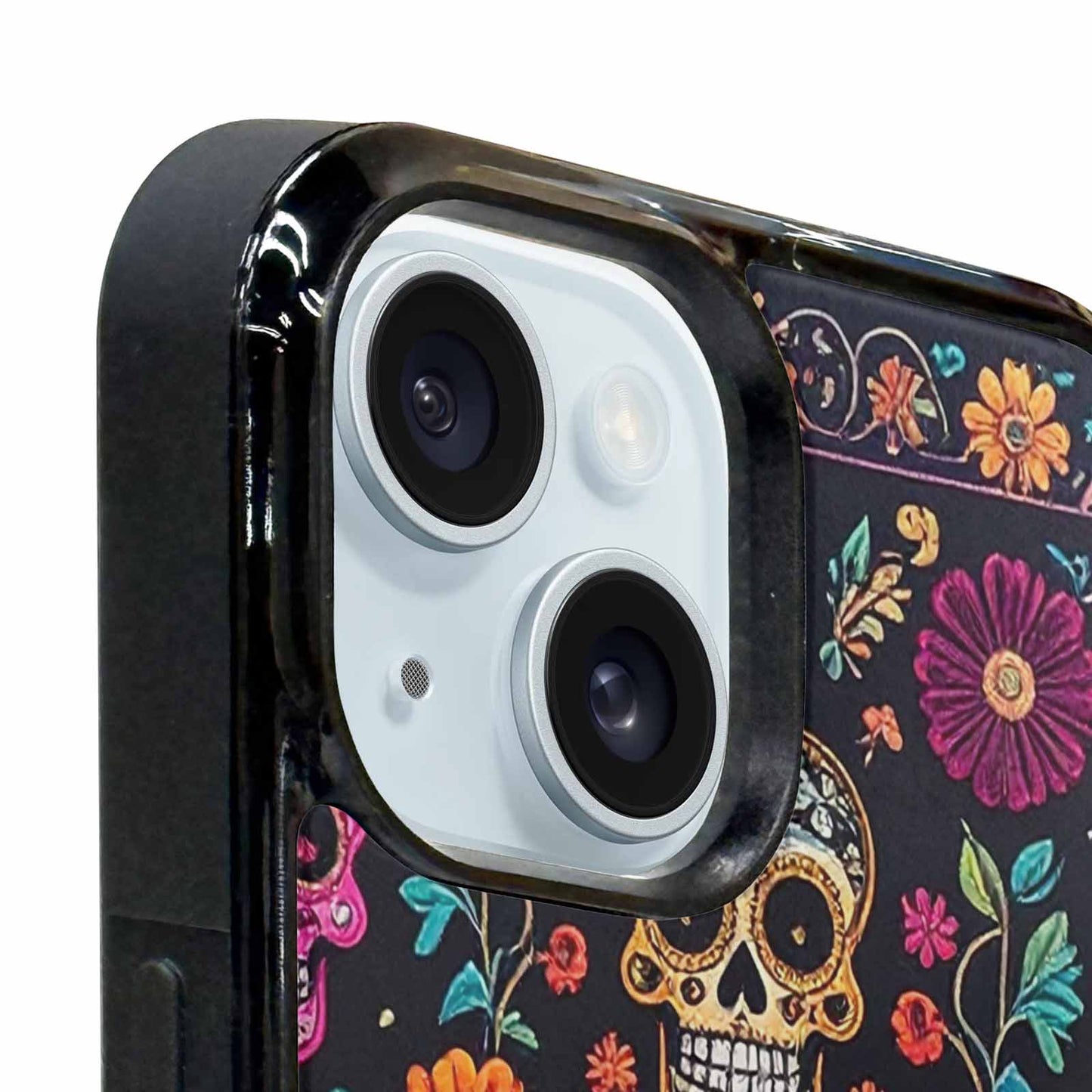 iPhone 15 Case — Colorful Dia De Los Muertos Sugar, Custom Art Phone Cover