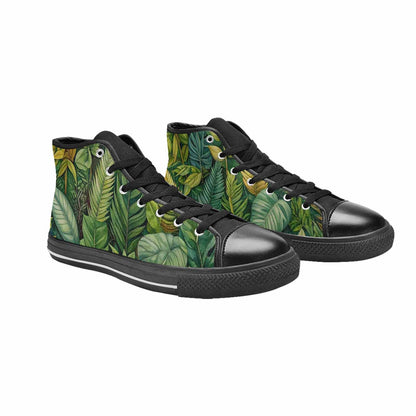 WOMEN'S Seven-Point Palmate Leaf High Top Canvas Surreal Sneakers