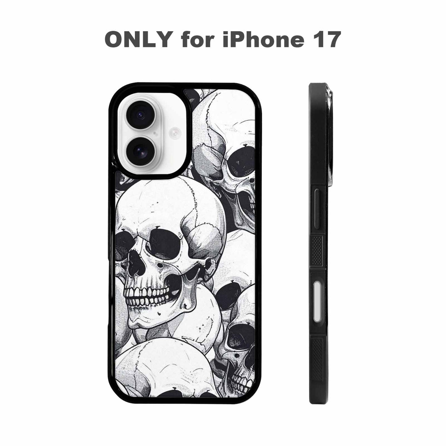 iPhone 17 Case — Skull Dark Art Gothic Print Gothic, Custom Designed Case Cover
