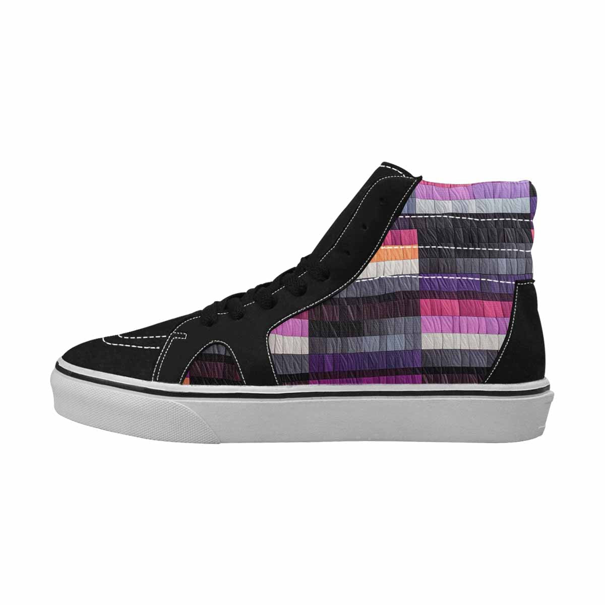 WOMEN'S Asexual Flag Color High Top Canvas Y2K Shoes